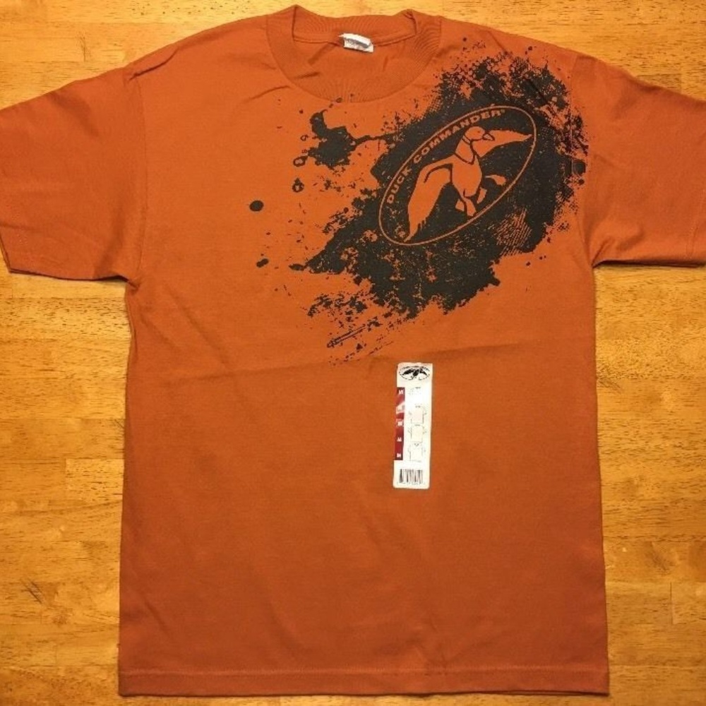 NEW Duck Commander Duck Dynasty Men's Orange Shirt